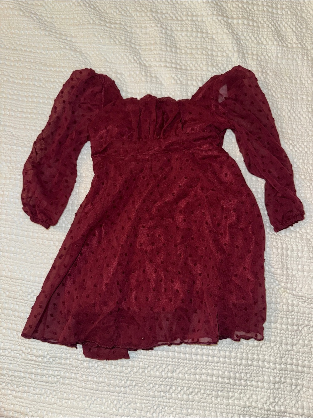 Baileys Blossoms Burgundy Party Dress